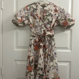 Floral Puff Sleeve Mini Dress